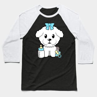 Cute furry dog Gender reveal - its a boy Baseball T-Shirt